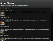 Tablet Screenshot of crysis2hacks.blogspot.com