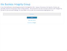 Tablet Screenshot of businessintegritygroup.blogspot.com