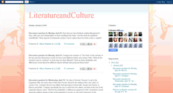 Desktop Screenshot of literatureandcultureuncc.blogspot.com