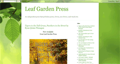 Desktop Screenshot of leafgardenpress.blogspot.com