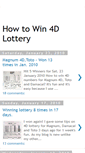 Mobile Screenshot of howtowin4dlottery.blogspot.com