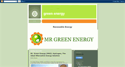 Desktop Screenshot of mrgreenenergy.blogspot.com