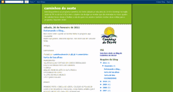 Desktop Screenshot of caminhosdooeste.blogspot.com
