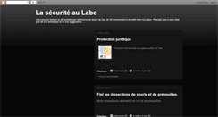 Desktop Screenshot of la-securite-au-labo.blogspot.com