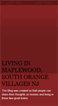 Mobile Screenshot of livinginmaplewoodsouthorangevillagenj.blogspot.com