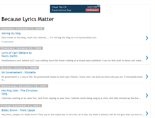 Tablet Screenshot of lyricsmatter.blogspot.com