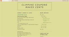 Desktop Screenshot of clippingcouponsmakescents.blogspot.com