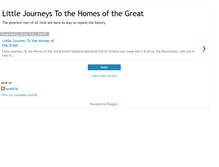 Tablet Screenshot of littlejourneystothehomesofthegreat.blogspot.com