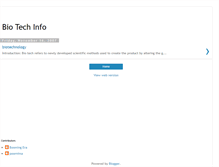 Tablet Screenshot of biotech-info.blogspot.com