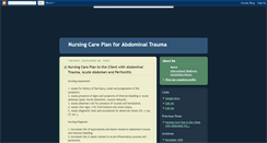 Desktop Screenshot of nursingcareplanabdominaltrauma.blogspot.com
