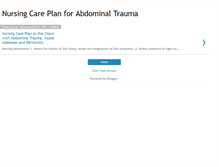 Tablet Screenshot of nursingcareplanabdominaltrauma.blogspot.com