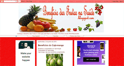 Desktop Screenshot of beneficiodasfrutasnasaude.blogspot.com