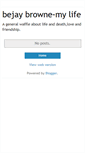Mobile Screenshot of bejaybrowne.blogspot.com