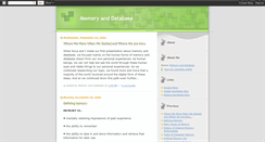 Desktop Screenshot of memoryanddatabase.blogspot.com