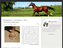 Tablet Screenshot of amilehighonhorseback.blogspot.com