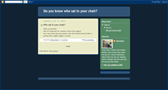 Desktop Screenshot of doyouknowwhosatinyourchair.blogspot.com