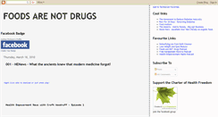 Desktop Screenshot of foodsarenotdrugs.blogspot.com