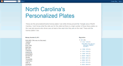 Desktop Screenshot of ncpersonalizedplate.blogspot.com