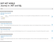 Tablet Screenshot of dotnetworldblog.blogspot.com