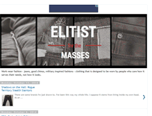 Tablet Screenshot of elitistforthemasses.blogspot.com