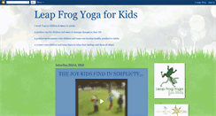 Desktop Screenshot of leapfrogyogaforkids.blogspot.com