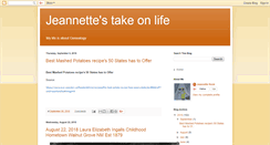 Desktop Screenshot of jeannettestakeonlife.blogspot.com