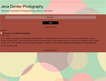 Tablet Screenshot of jenademlerphotography.blogspot.com