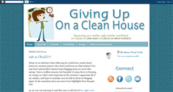 Desktop Screenshot of givinguponacleanhouse.blogspot.com