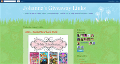 Desktop Screenshot of johannasgiveaways.blogspot.com