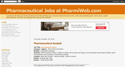 Desktop Screenshot of pharmaceuticaljobs.blogspot.com