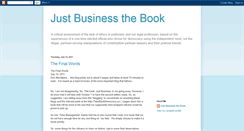 Desktop Screenshot of justbusinessthebook.blogspot.com