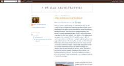 Desktop Screenshot of ahumanarchitecture.blogspot.com