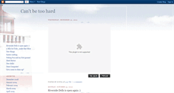 Desktop Screenshot of cantbetoohard.blogspot.com