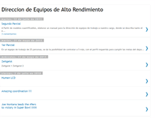 Tablet Screenshot of direccionequiposaltorendimiento.blogspot.com