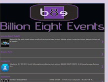 Tablet Screenshot of billioneightevents.blogspot.com