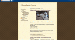 Desktop Screenshot of felinespridecanada.blogspot.com