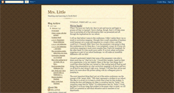 Desktop Screenshot of mrslittle.blogspot.com