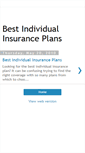 Mobile Screenshot of best-individual-insurance-plans.blogspot.com