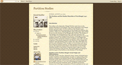 Desktop Screenshot of bengalpartitionstudies.blogspot.com