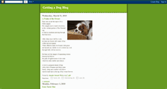 Desktop Screenshot of gettingadogblog.blogspot.com