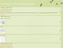 Tablet Screenshot of greenwayofthecherokeeozarks.blogspot.com
