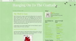 Desktop Screenshot of hangingontothecoattails.blogspot.com