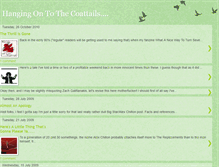 Tablet Screenshot of hangingontothecoattails.blogspot.com