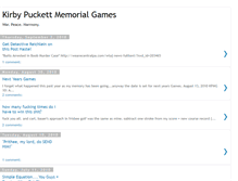 Tablet Screenshot of kirbypuckettmemorialgames.blogspot.com