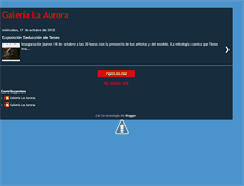 Tablet Screenshot of galerialaaurora.blogspot.com