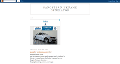 Desktop Screenshot of gangsternicknamegenerator.blogspot.com