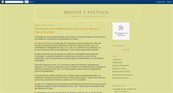 Desktop Screenshot of mediosypolitica.blogspot.com