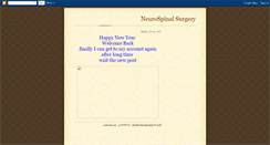 Desktop Screenshot of neuro-spinalsurgery.blogspot.com