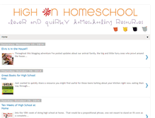 Tablet Screenshot of highonhomeschool.blogspot.com