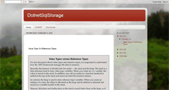 Desktop Screenshot of dotnetsqlstorage.blogspot.com